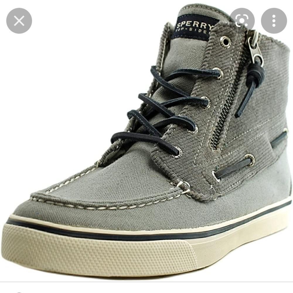 SPERRY TOP-SIDER CORDUROY ZIPPER ANKLE BOOT CANVAS size 7